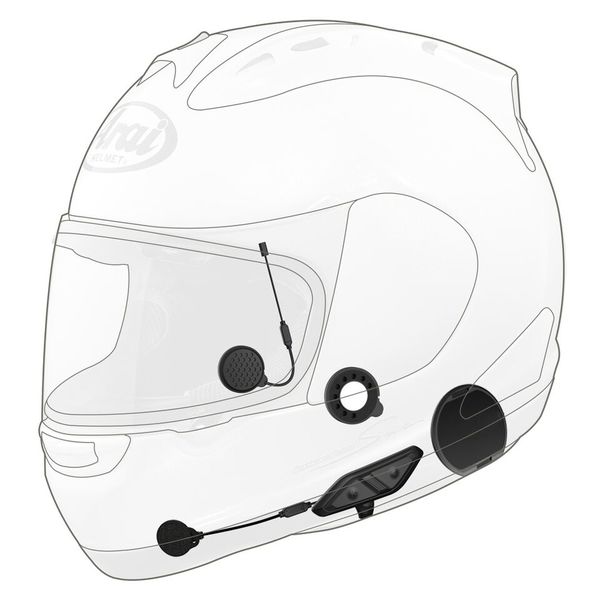 10U for ARAI Helmet, Motorcycle Bluetooth Comms System with Remote